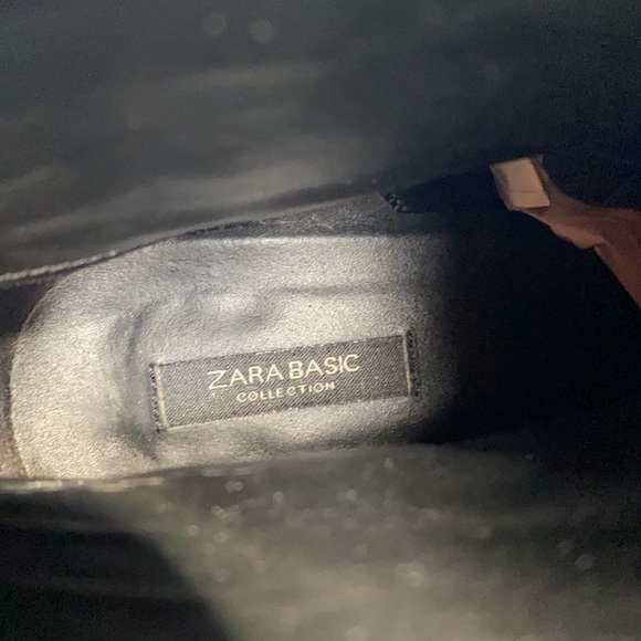 Zara Basic Collection Black Leather Ankle Boots - Picture 6 of 8